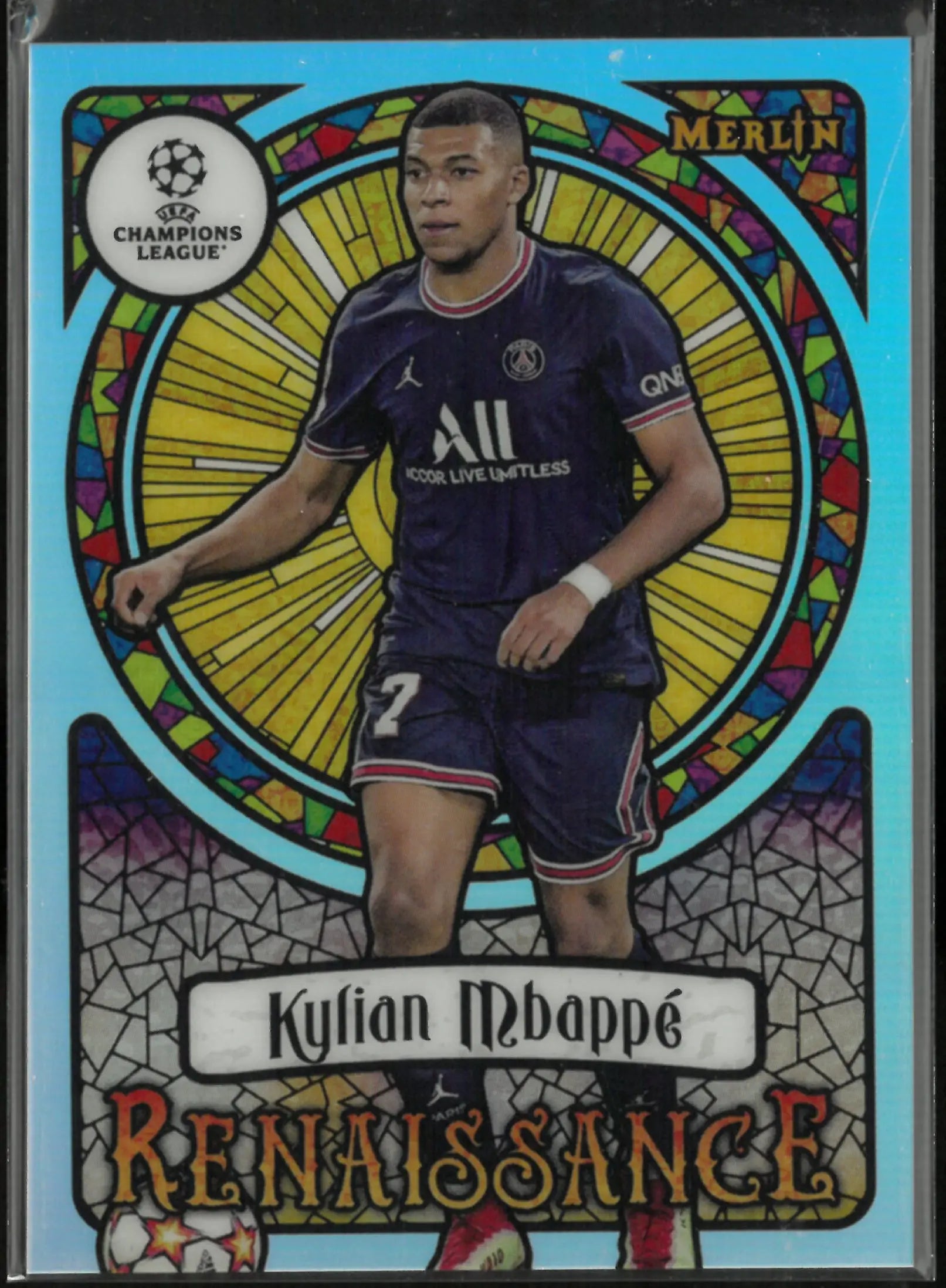 2022 Topps Merlin UEFA Champions League Renaissance Kylian Mbappe 