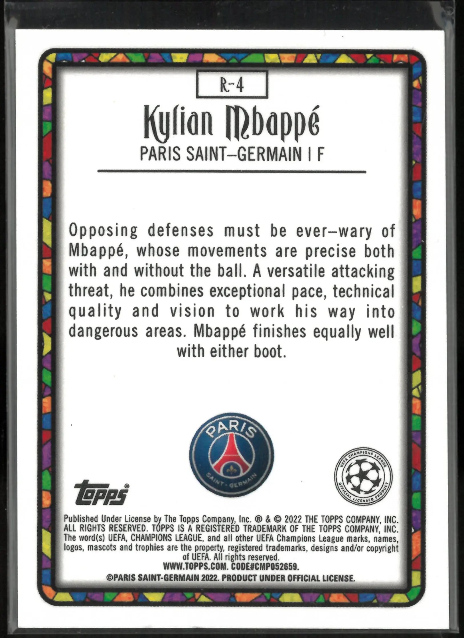 2022 Topps Merlin UEFA Champions League Renaissance Kylian Mbappe 