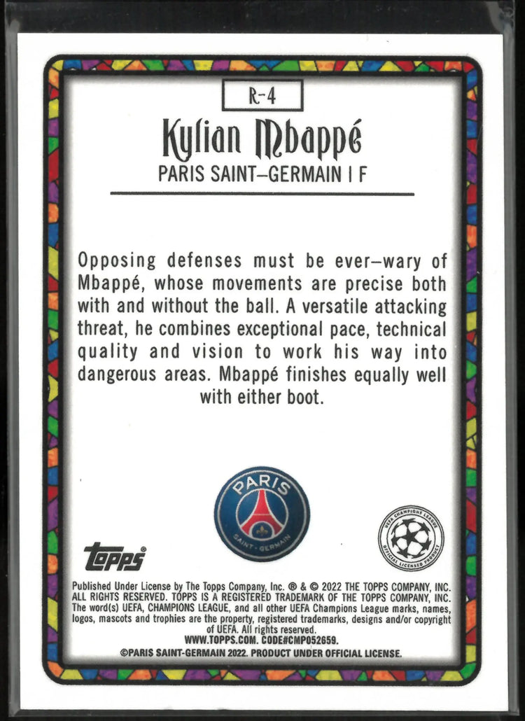 2022 Topps Merlin UEFA Champions League Renaissance Kylian Mbappe 