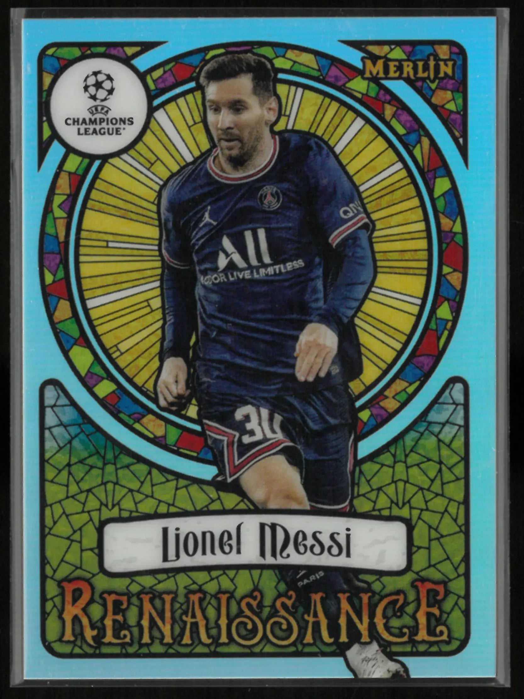 2022 Topps Merlin UEFA Champions League Renaissance Lionel Messi 