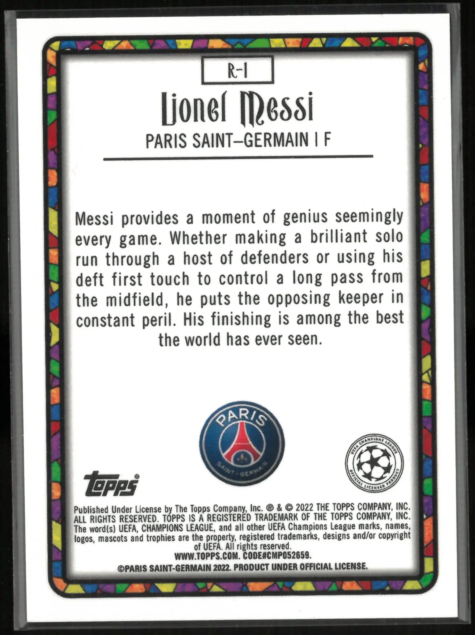 2022 Topps Merlin UEFA Champions League Renaissance Lionel Messi 