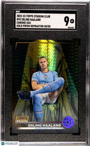 2022 Topps Stadium Club Chrome Ucc Erling Haaland Gold Prism Refractor 50 SGC 9 