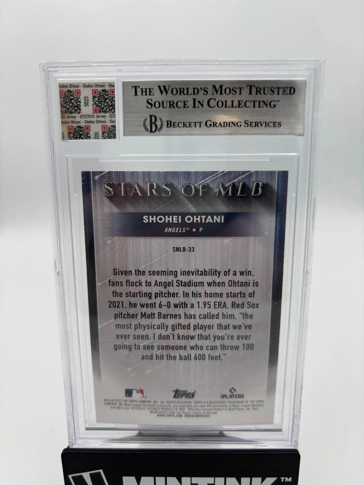 2022 Topps Stars of MLB Photo Match Patch Shohei Ohtani BGS 9 