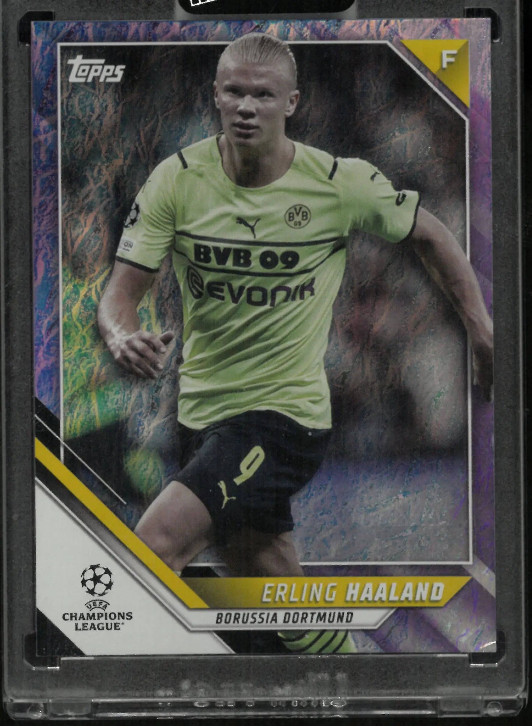 2022 Topps UEFA Champions League Erling Haaland /15 Purple 