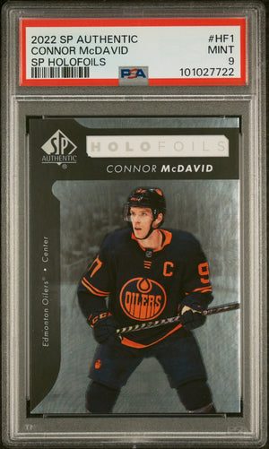 2022 UD SP Authentic SP Holofoils Connor McDavid PSA 9 