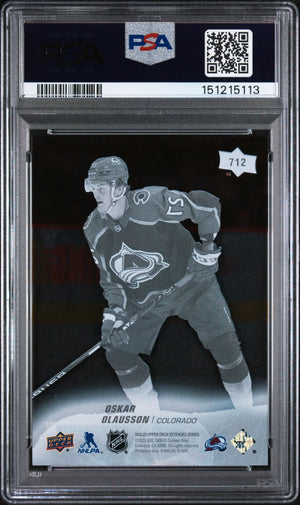 2022 Upper Deck Extended Young Guns Rookie Oskar Olausson Clear Cut RC PSA 10 