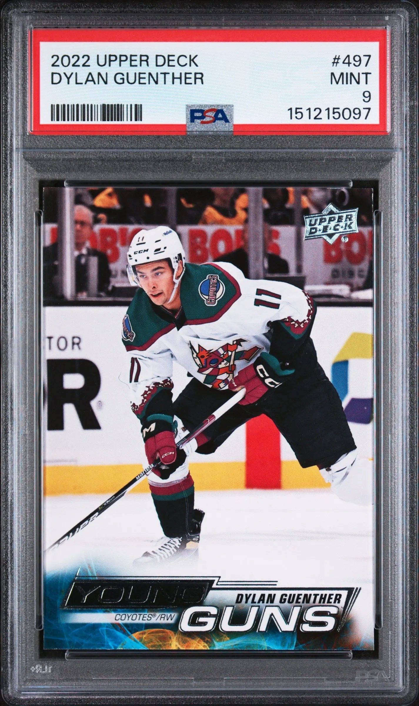 2022 Upper Deck  Series 2 Young Guns Rookie Dylan Guenther RC PSA 9 