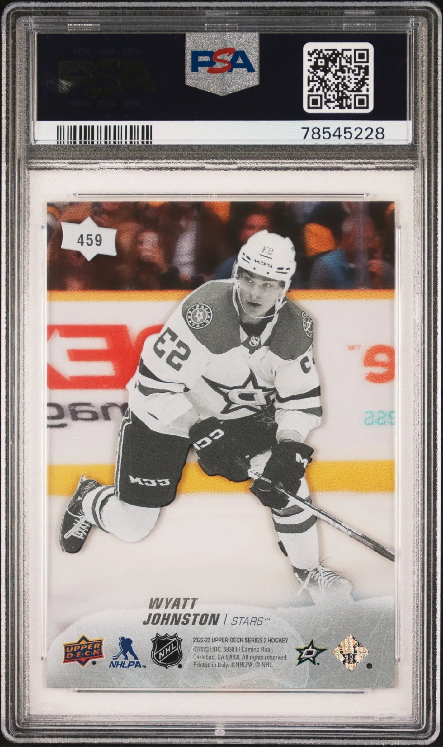 2022 Upper Deck Wyatt Johnston #459 Clear Cut PSA 9 