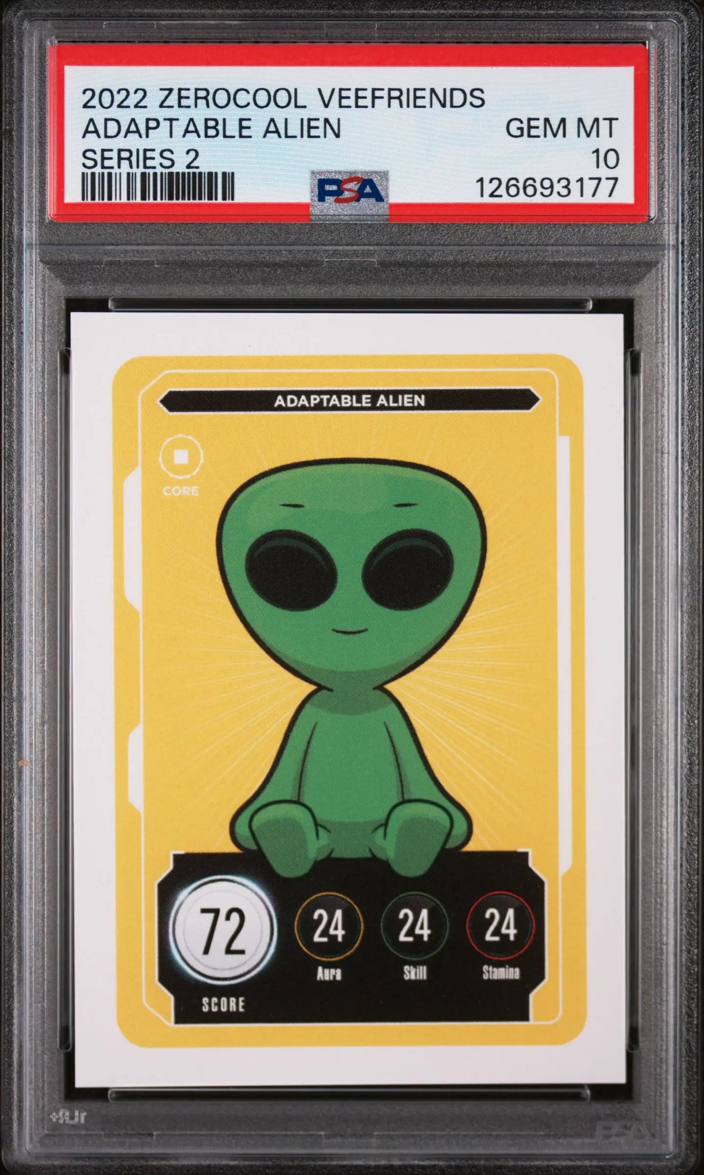 2022 Zerocool Veefriends Series 2 Adaptable Alien PSA 10 