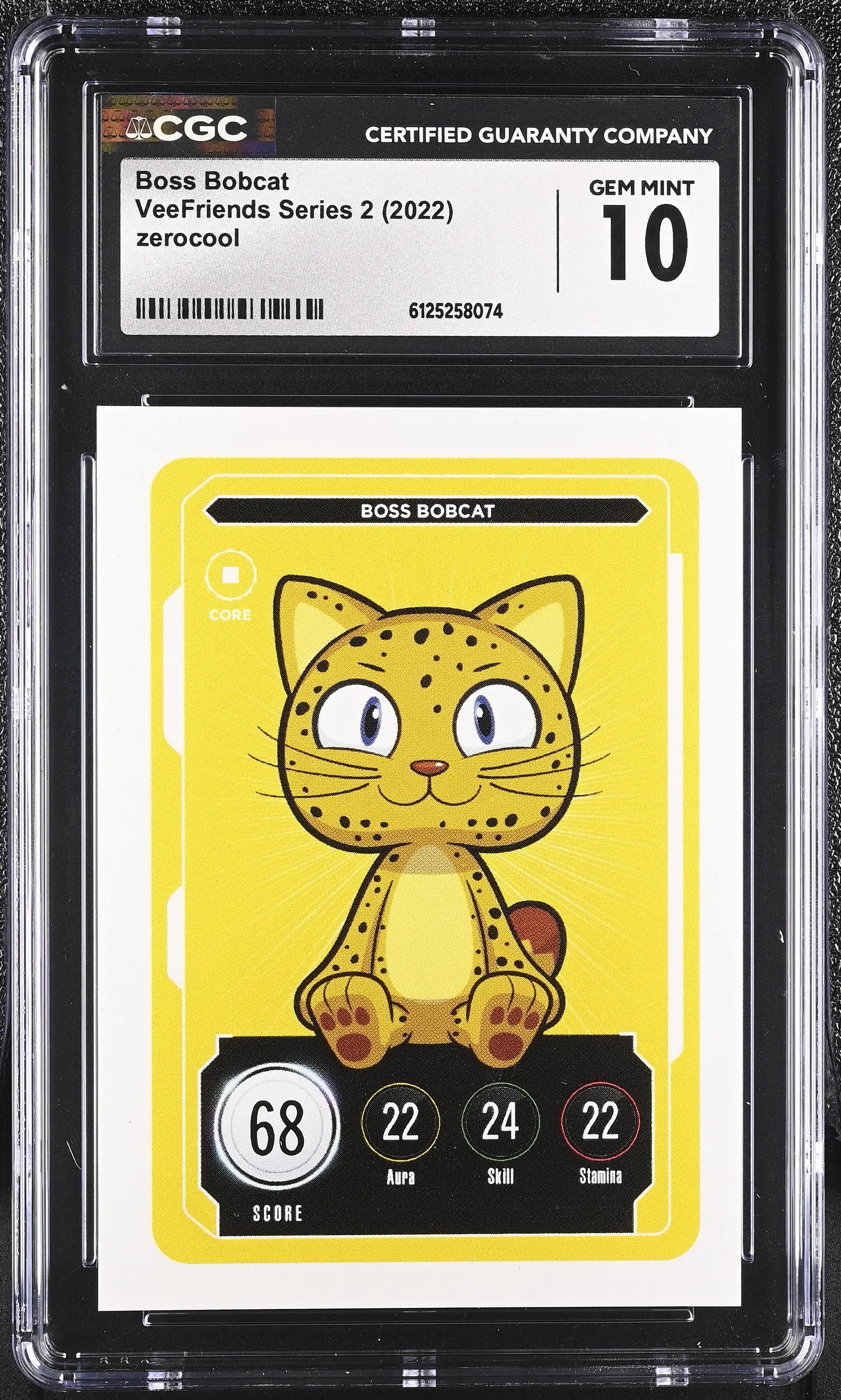 2022 Zerocool Veefriends Series 2 Boss Bobcat CGC 10 