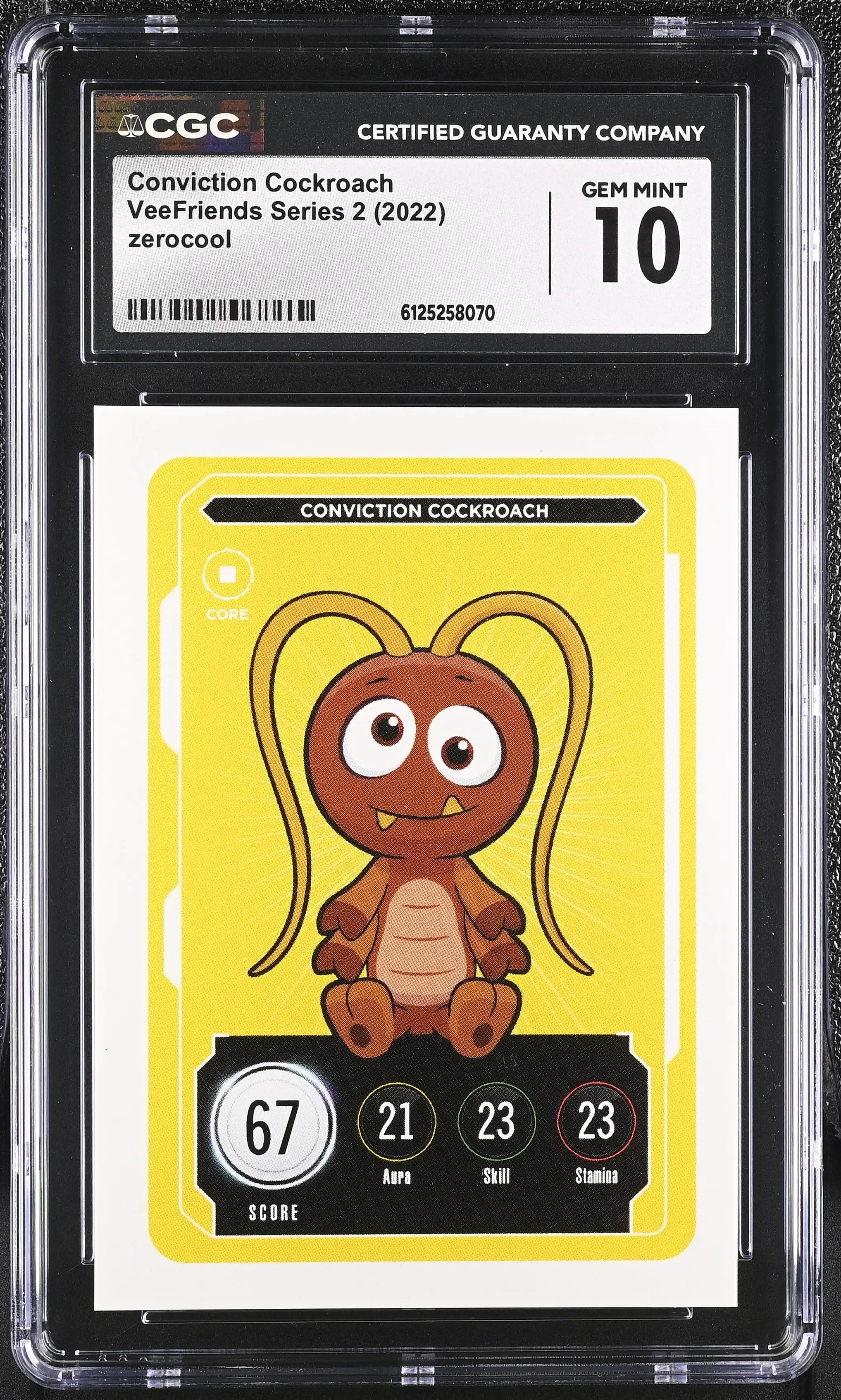 2022 Zerocool Veefriends Series 2 Conviction Cockroach CGC 10 