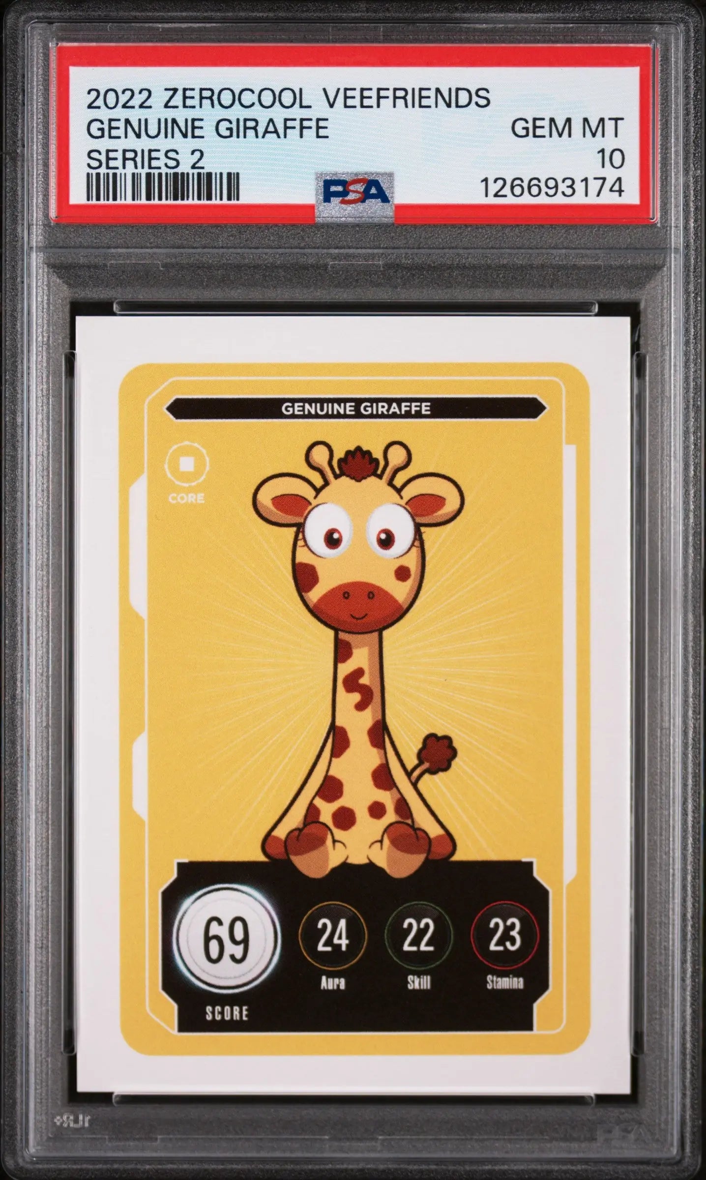 2022 Zerocool Veefriends Series 2 Genuine Giraffe PSA 10 