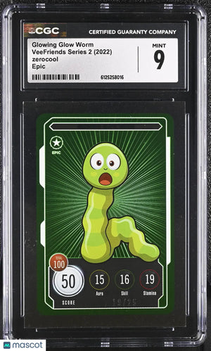 2022 Zerocool Veefriends Series 2 Glowing Glow Worm Epic 19/25 CGC 9 