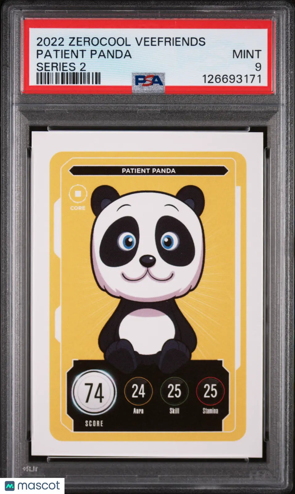 2022 Zerocool Veefriends Series 2 Patient Panda Series 2 PSA 9 