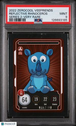 2022 Zerocool Veefriends Series 2 Reflective Rhinoceros Series 2 Rare /100 PSA 9 