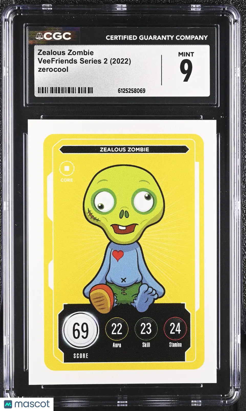 2022 Zerocool Veefriends Series 2 Zealous Zombie CGC 9 