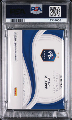 2023-24 Immaculate Soccer Heralded Signatures Auto Kylian Mbappe /25 PSA 8 