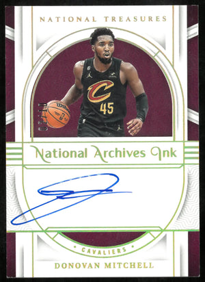 2023-24 National Treasures Basketball National Archives Ink Donovan Mitchell /10 