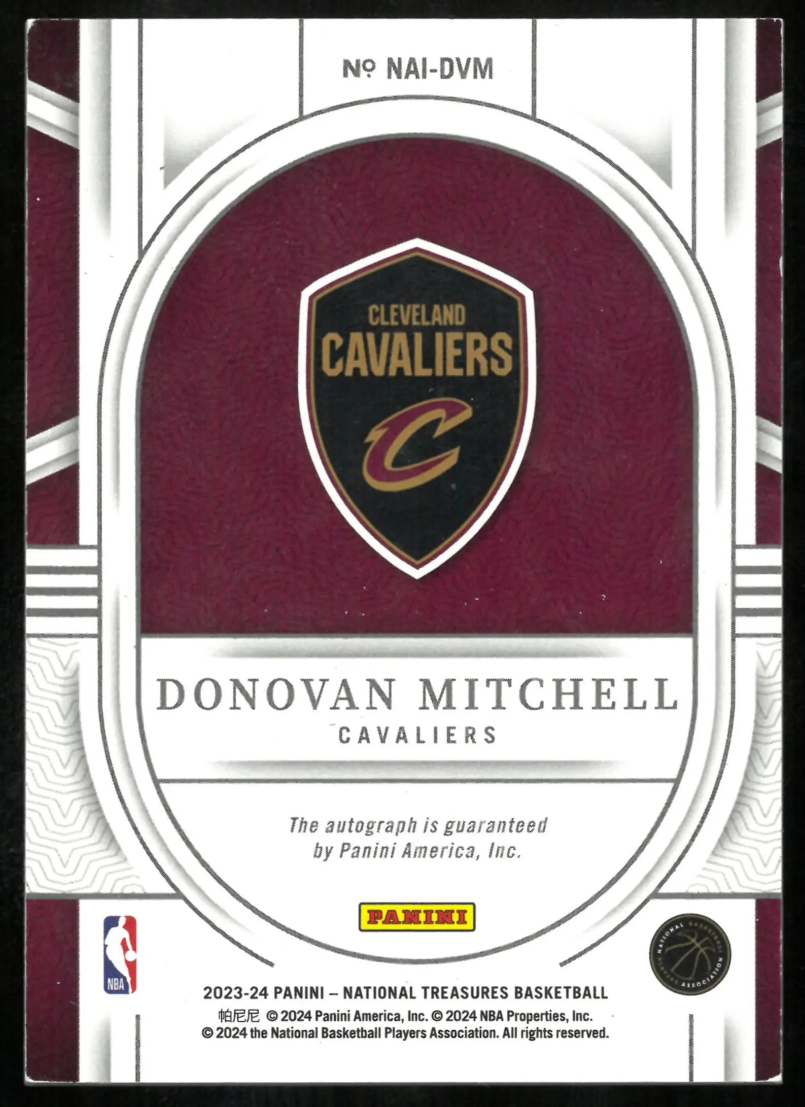 2023-24 National Treasures Basketball National Archives Ink Donovan Mitchell /10 