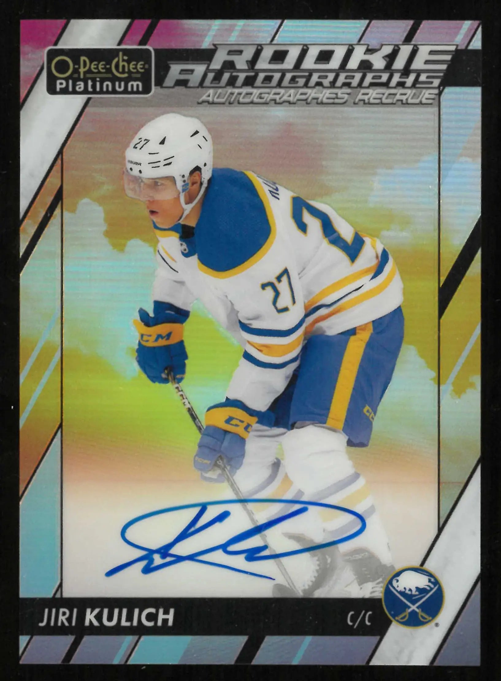 2023-24 O-Pee-Chee OPC Platinum Rookie Autograph Jiri Kulich Sunset Auto SP 