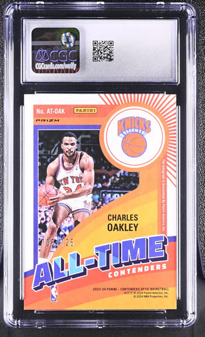 2023-24 Panini All-Time Contenders Autographs Charles Oakley Auto CGC 10 Auto 9 