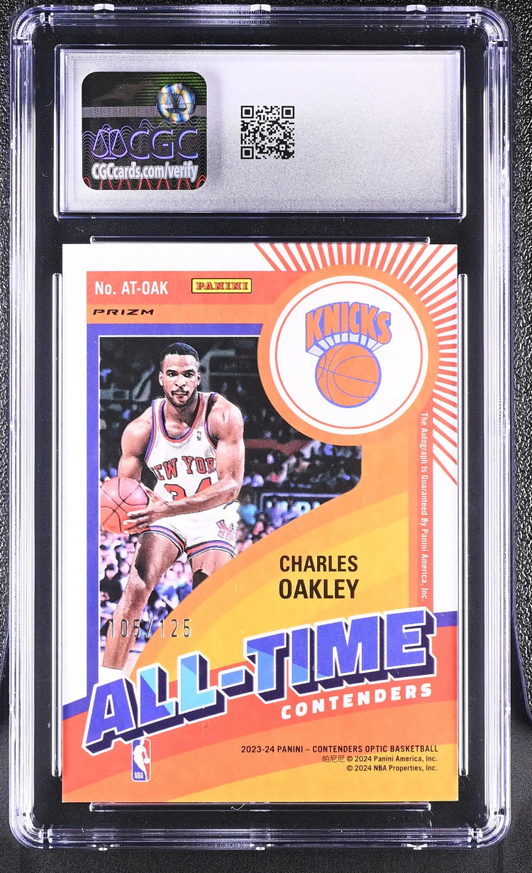 2023-24 Panini All-Time Contenders Autographs Charles Oakley Auto CGC 10 Auto 9 