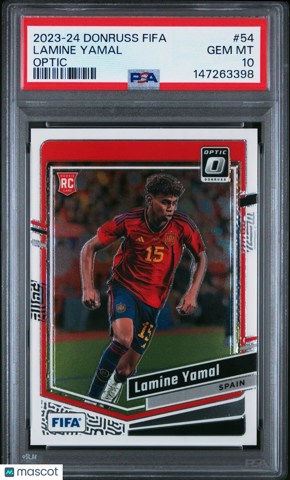 2023-24 Panini Donruss FIFA Lamine Yamal Optic RC Rookie PSA 10 