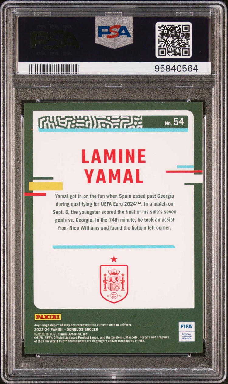 2023-24 Panini Donruss FIFA Lamine Yamal #54 PSA 10 