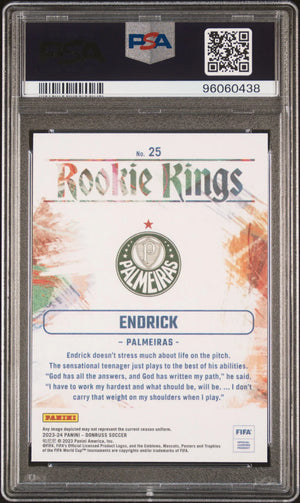 2023-24 Panini Donruss FIFA RC Rookie Kings Endrick #25 PSA 10 