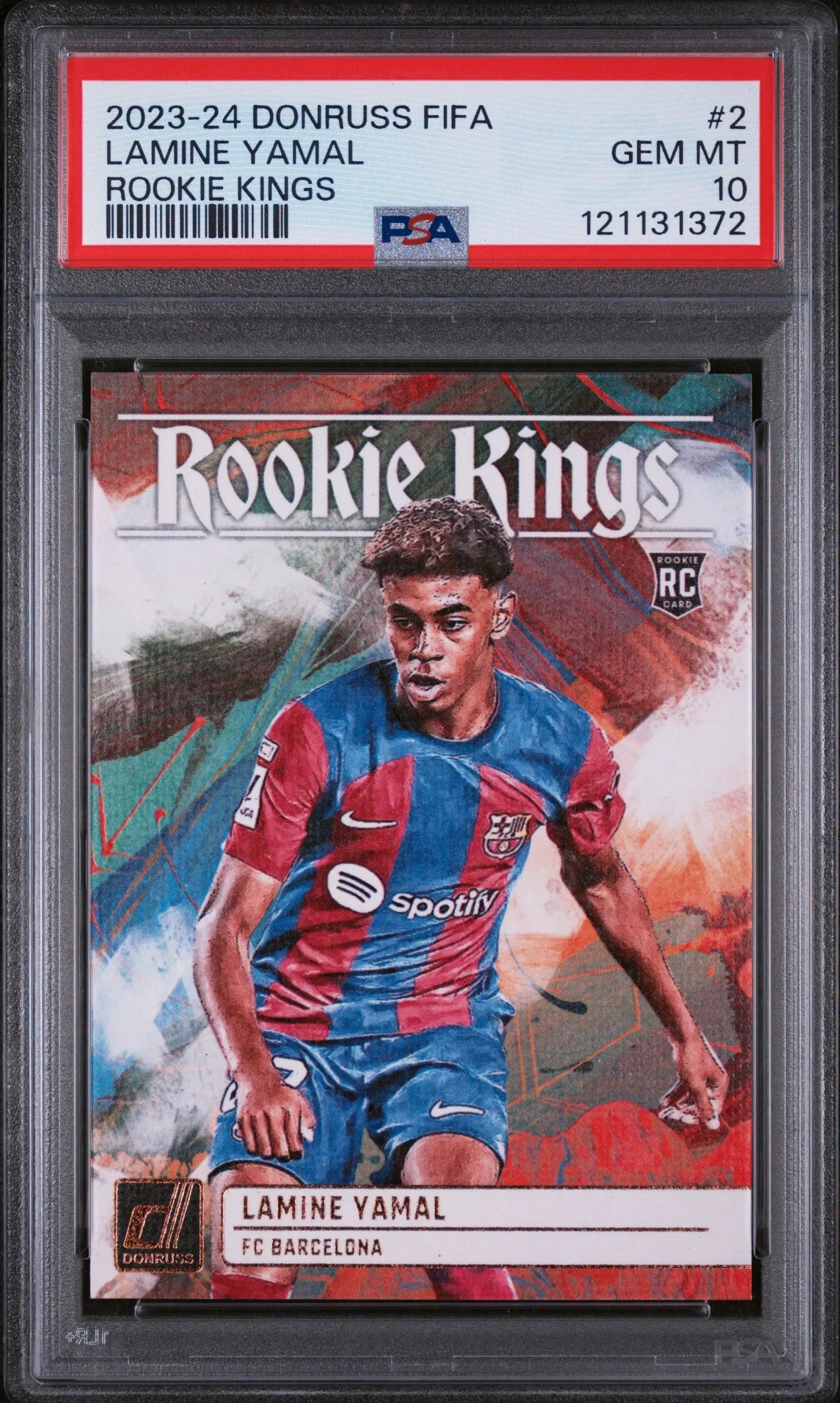 2023-24 Panini Donruss FIFA Rookie Kings Lamine Yamal RC PSA 10 