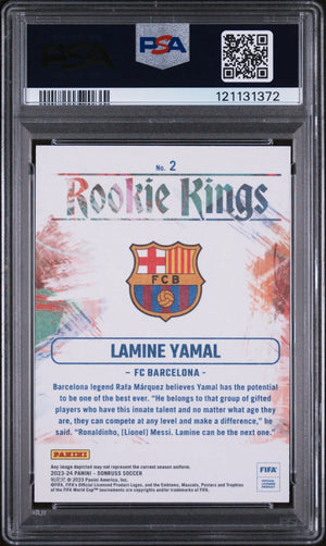 2023-24 Panini Donruss FIFA Rookie Kings Lamine Yamal RC PSA 10 