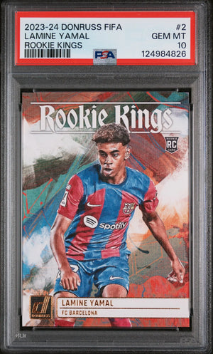 2023-24 Panini Donruss FIFA Rookie Kings Lamine Yamal #2 PSA 10 