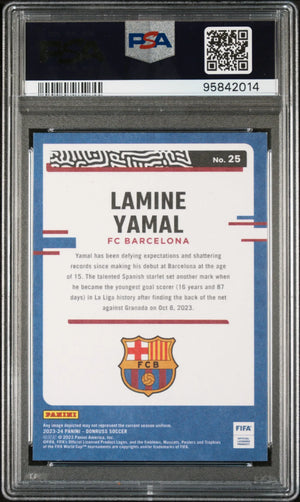 2023-24 Panini Donruss FIFA The Rookies Lamine Yamal RC #25 PSA 10 