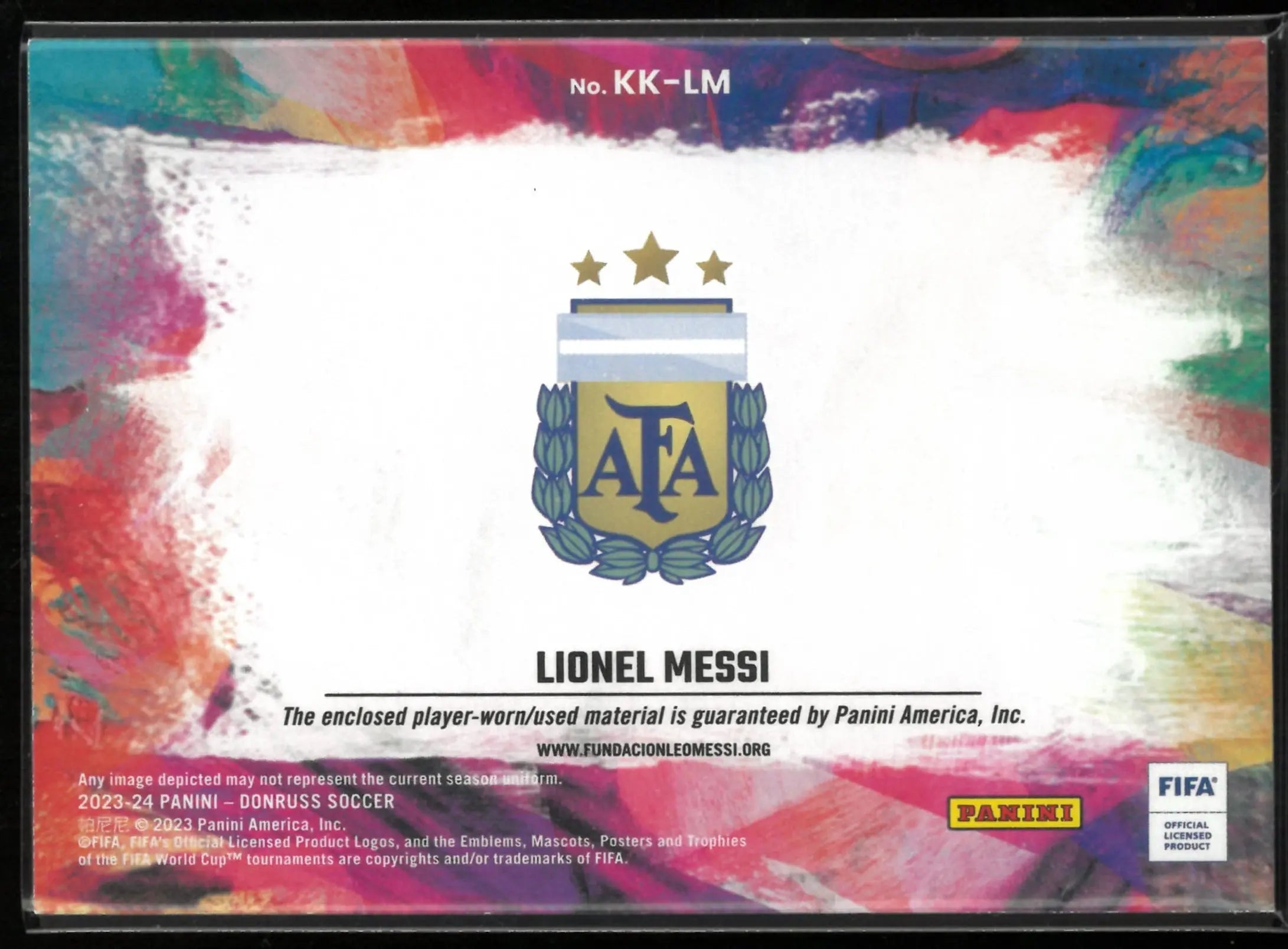 2023-24 Panini Donruss Kit Kings Lionel Messi Patch 