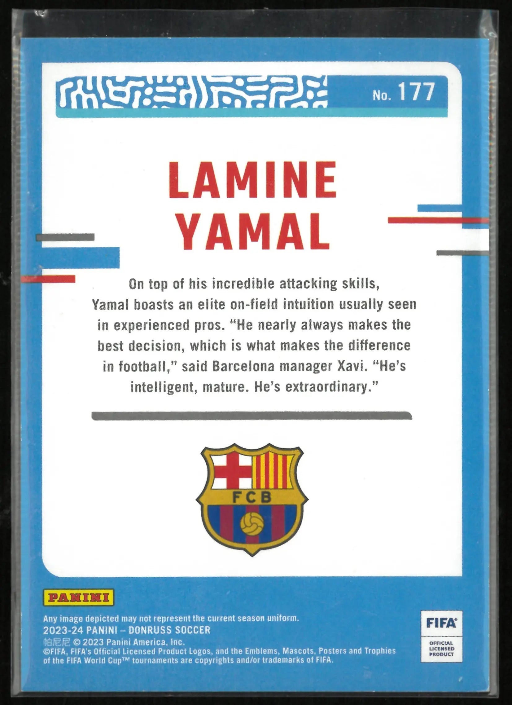 2023-24 Panini Donruss Rated Rookie Lamine Yamal Purple RC /25 