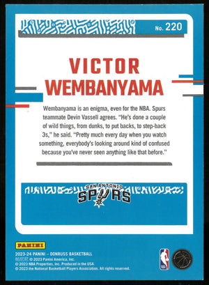 2023-24 Panini Donruss Victor Wembanyama Green Lazer Rated Rookie 
