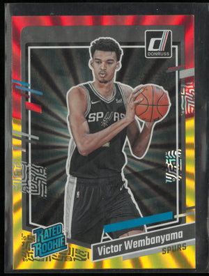 2023-24 Panini Donruss Victor Wembanyama Red Gold Laser 