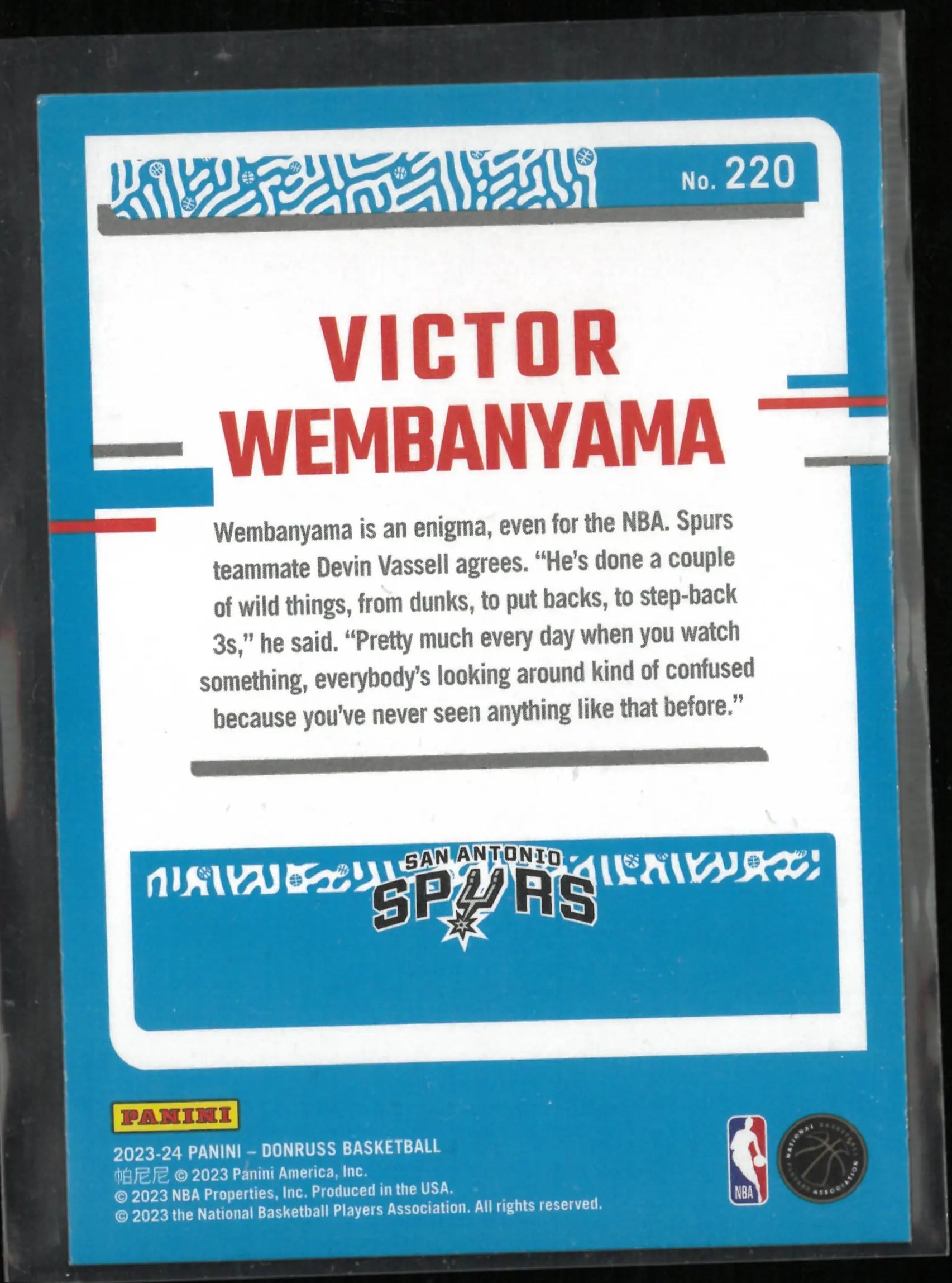 2023-24 Panini Donruss Victor Wembanyama Red Gold Laser 