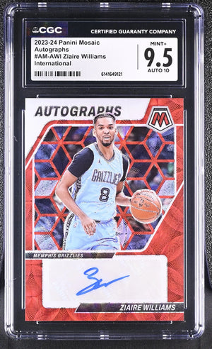 2023-24 Panini Mosaic Autographs Ziaire Williams International CGC 9.5 Auto 10 