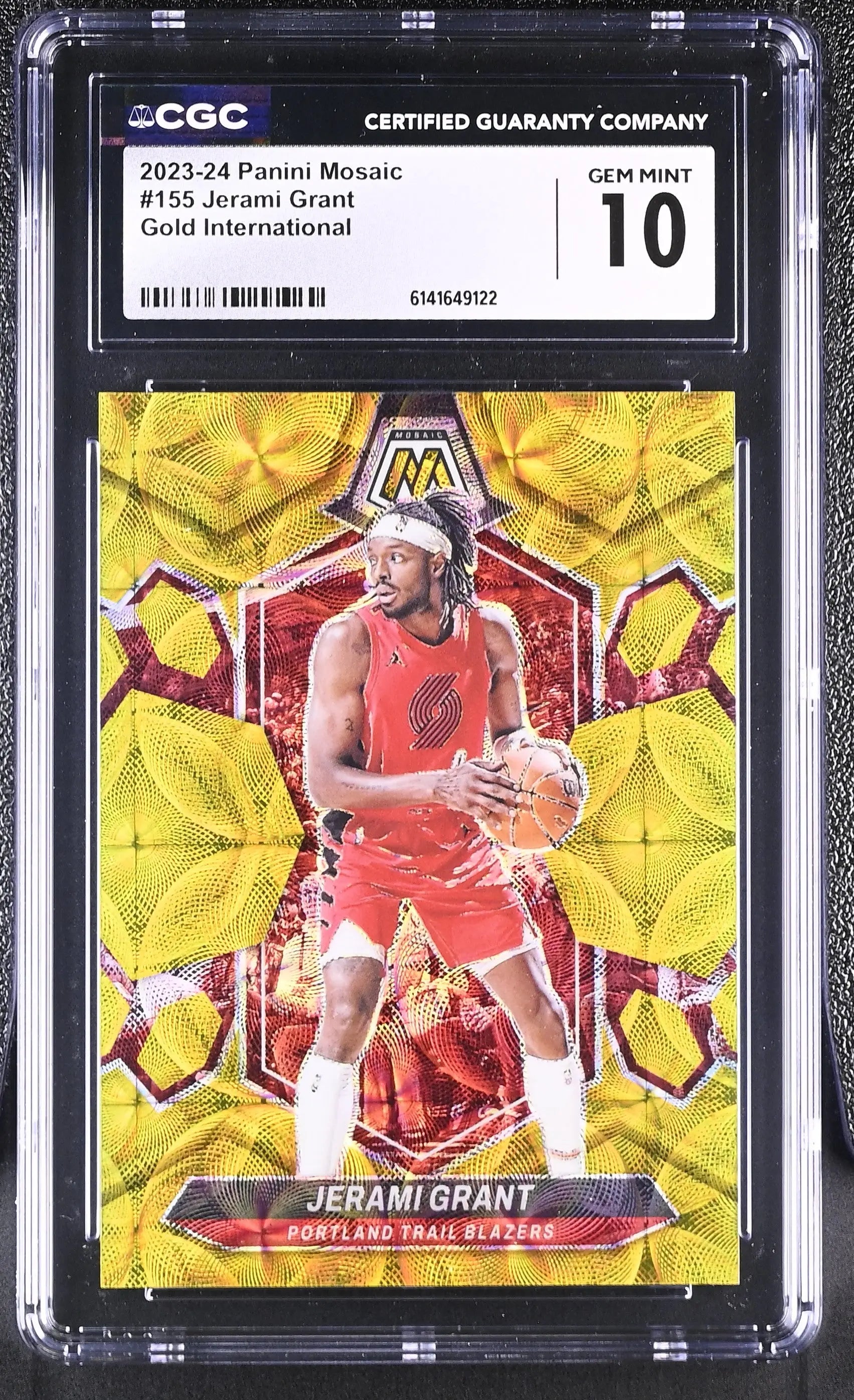 2023-24 Panini Mosaic Jerami Grant Gold International /10 CGC 10 