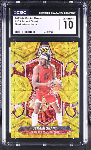 2023-24 Panini Mosaic Jerami Grant Gold International /10 CGC 10 