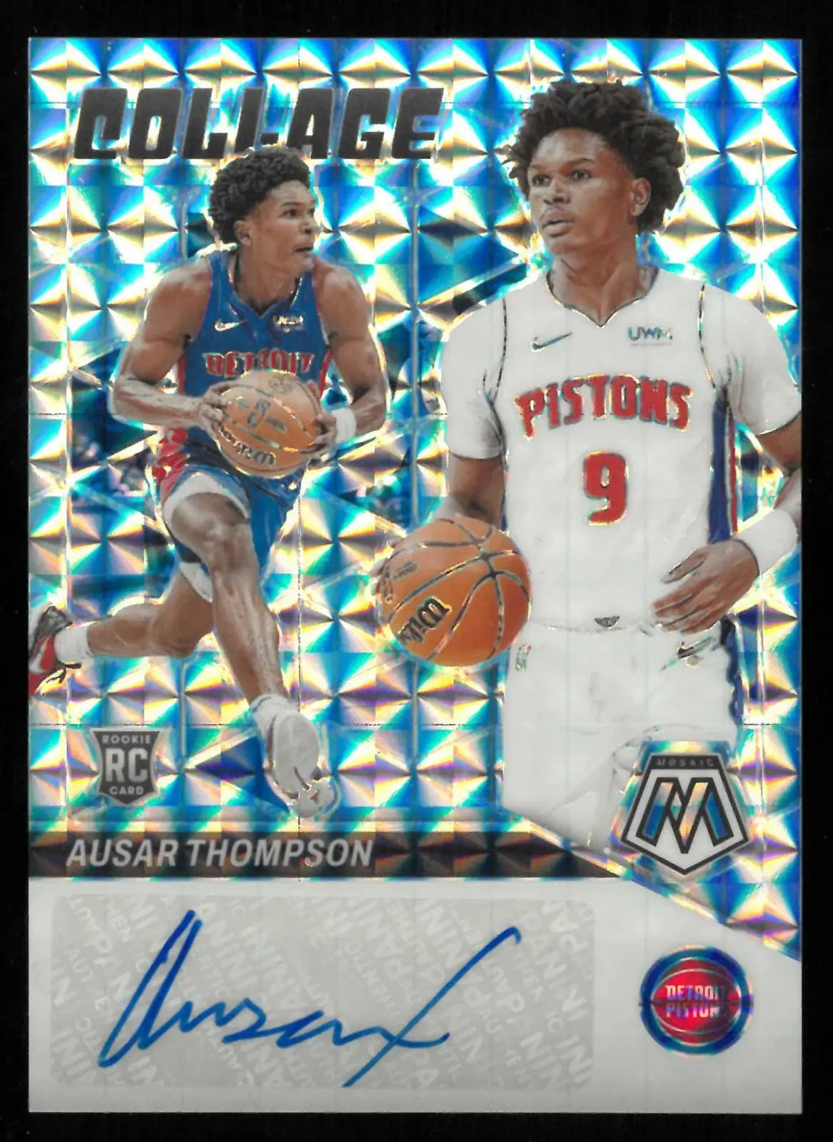 2023-24 Panini Mosaic Rookie Autograph Ausar Thompson Auto RC 