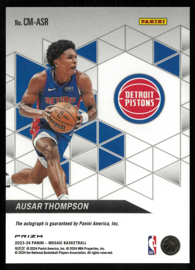 2023-24 Panini Mosaic Rookie Autograph Ausar Thompson Auto RC 
