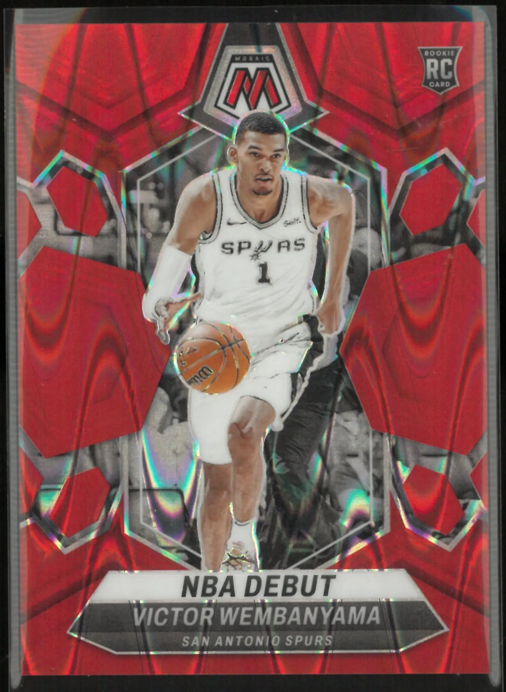 2023-24 Panini Mosaic  Rookie Victor Wembanyama Red Raywave /299 RC 