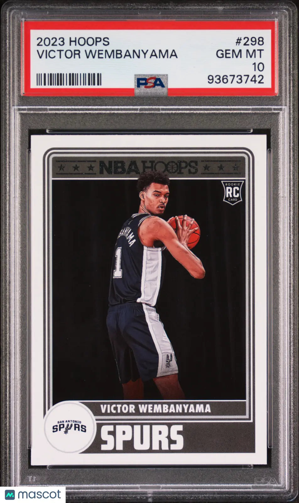 2023-24 Panini NBA Hoops Victor Wembanyama RC Rookie #298 PSA 10 