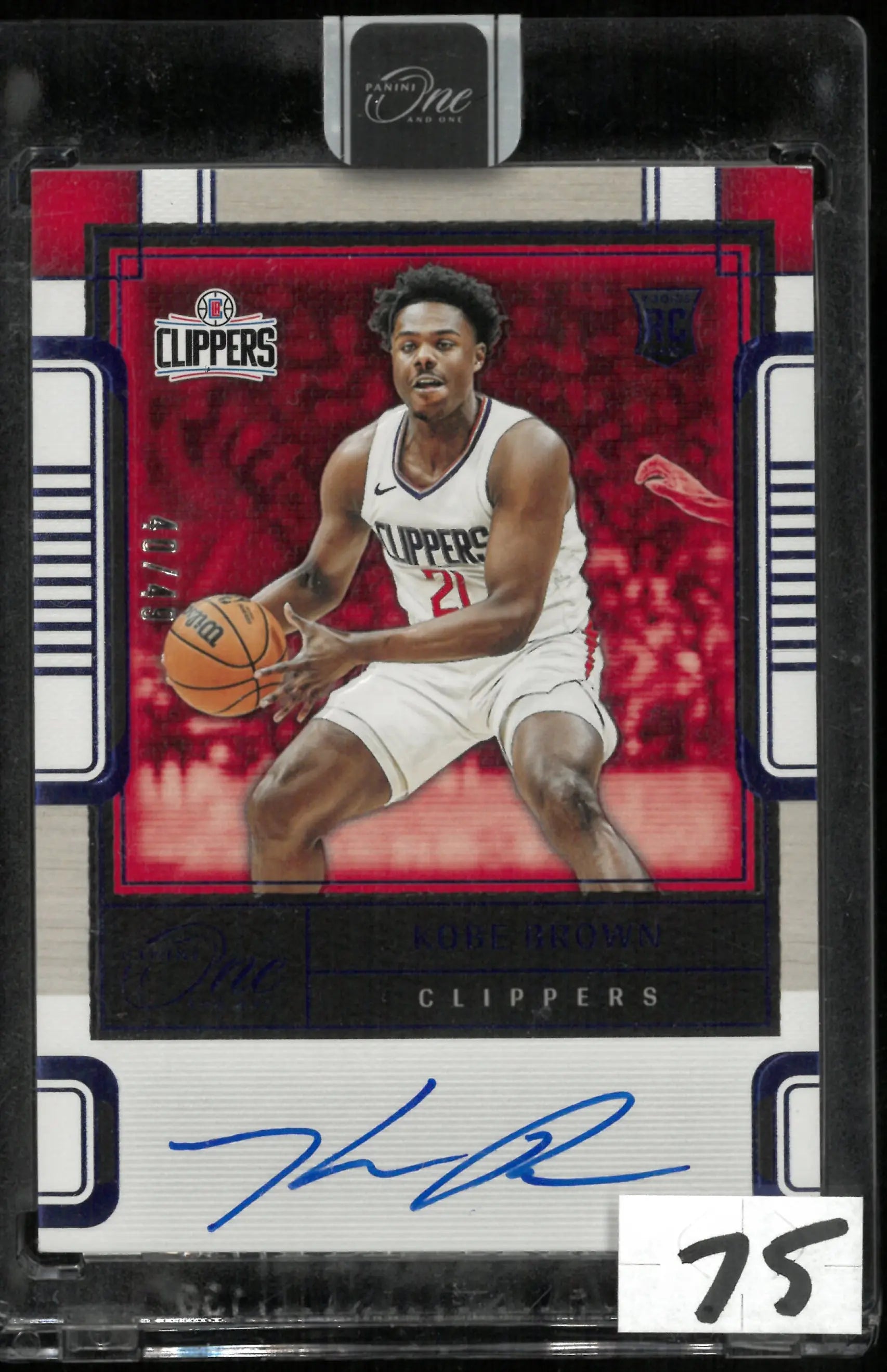 2023-24 Panini One and One Basketball Kobe Brown Rookie Autograph RC /49 