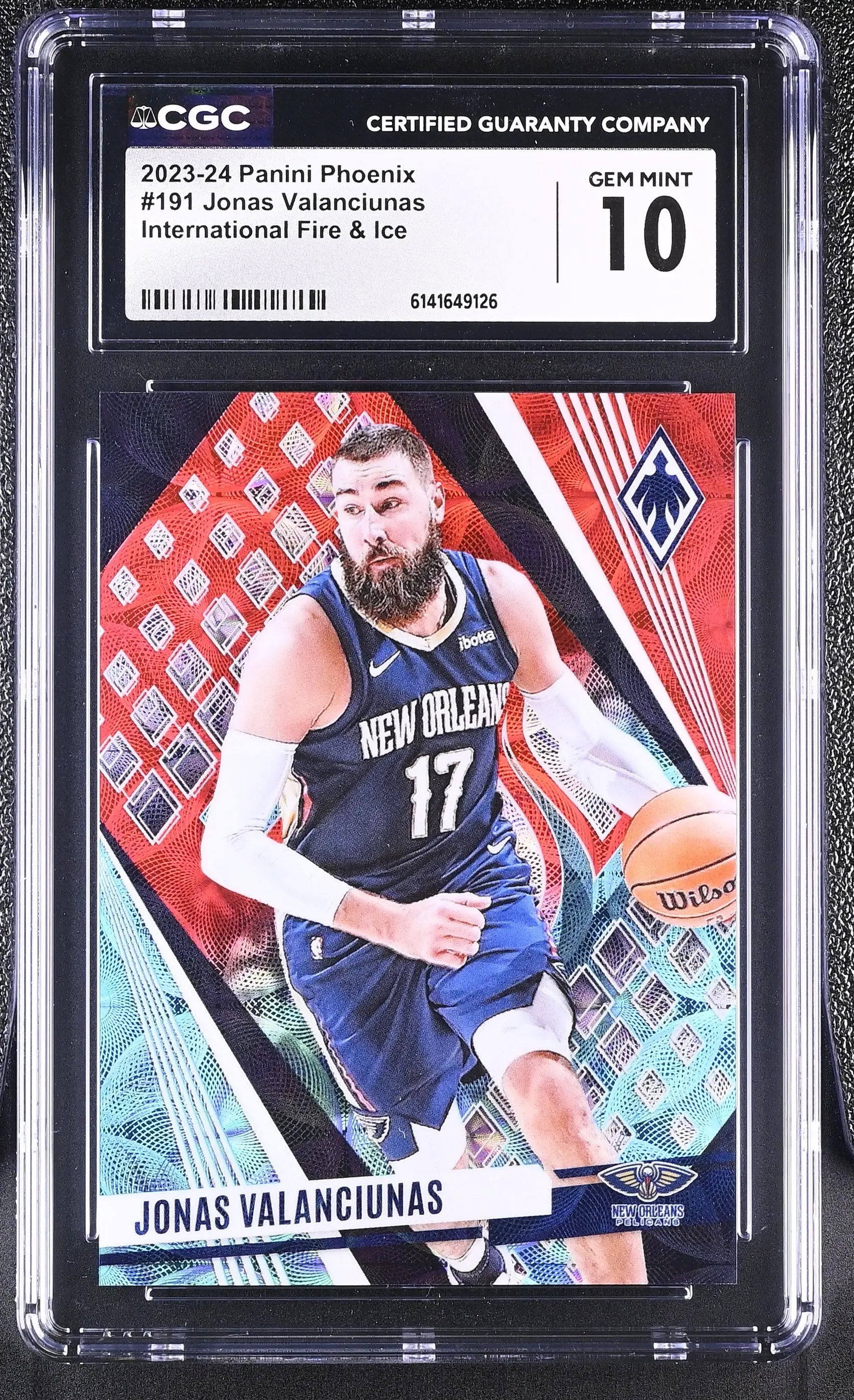 2023-24 Panini Phoenix Jonas Valanciunas International Fire & Ice CGC 10 