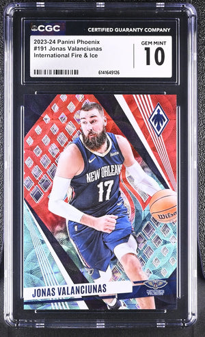 2023-24 Panini Phoenix Jonas Valanciunas International Fire & Ice CGC 10 