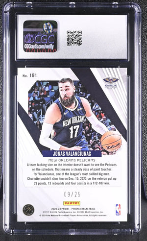 2023-24 Panini Phoenix Jonas Valanciunas International Fire & Ice CGC 10 