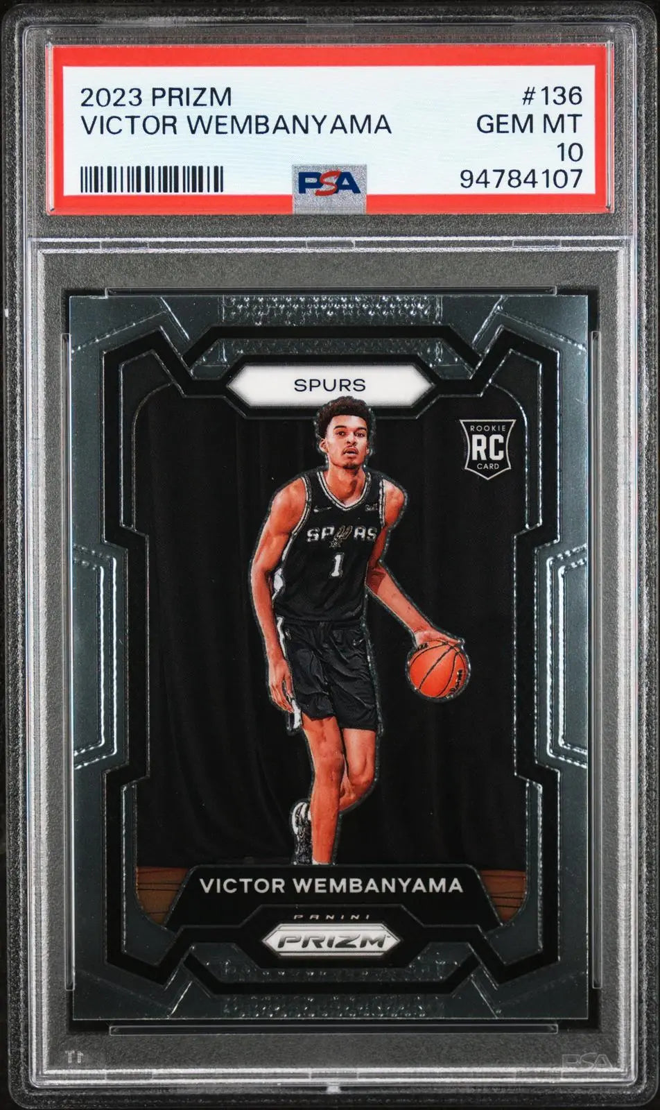 2023-24 Panini Prizm Basketball Rookie Victor Wembanyama RC PSA 10 